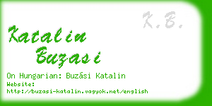 katalin buzasi business card
